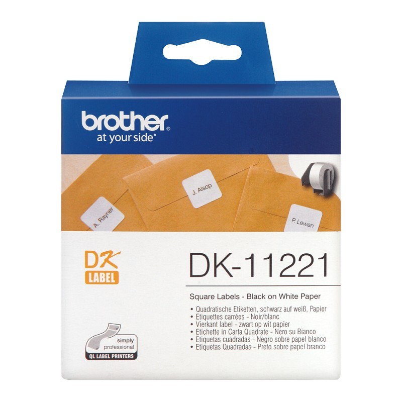 Etiquetas Quadradas 23x23mm 1000un para impressora de etiquetas Brother QL-500/550/560/570/580N/1050/1060N Etiquetas Quadradas 23x23mm 1000un para impressora de etiquetas Brother QL-500/550/560/570/580N/1050/1060N