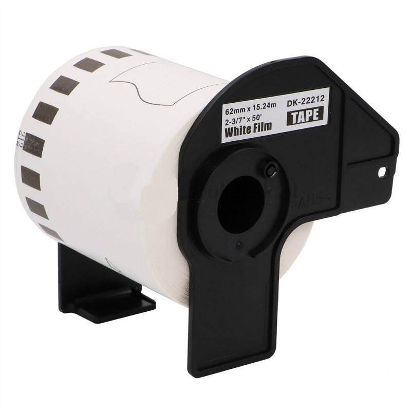 Rolo de película contínua autocolante (branca) 62mmx15,24mt