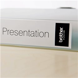 Rolo de papel, contínuo autocolante (branco) 38mmx30,48mts