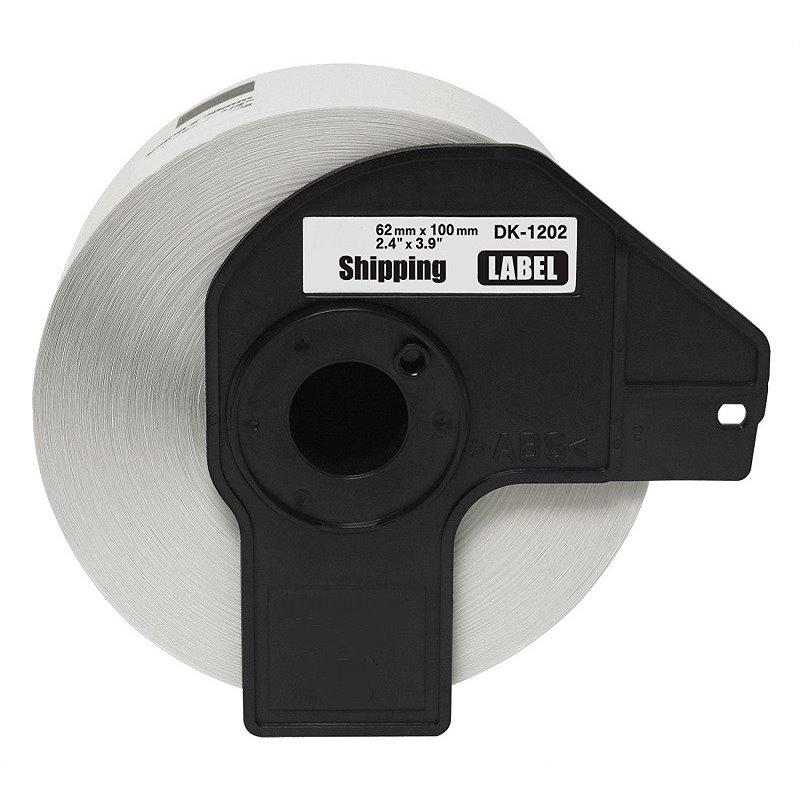 Rolo de papel, contínuo autocolante (branco) 38mmx30,48mts