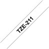 Fita laminada 6mm Preto/Branco