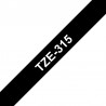 Fita laminada 6mm Branco/Preto