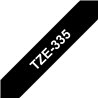 Fita laminada 12mm Branco/Preto