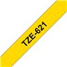 Fita laminada 9mm Preto/Amarelo