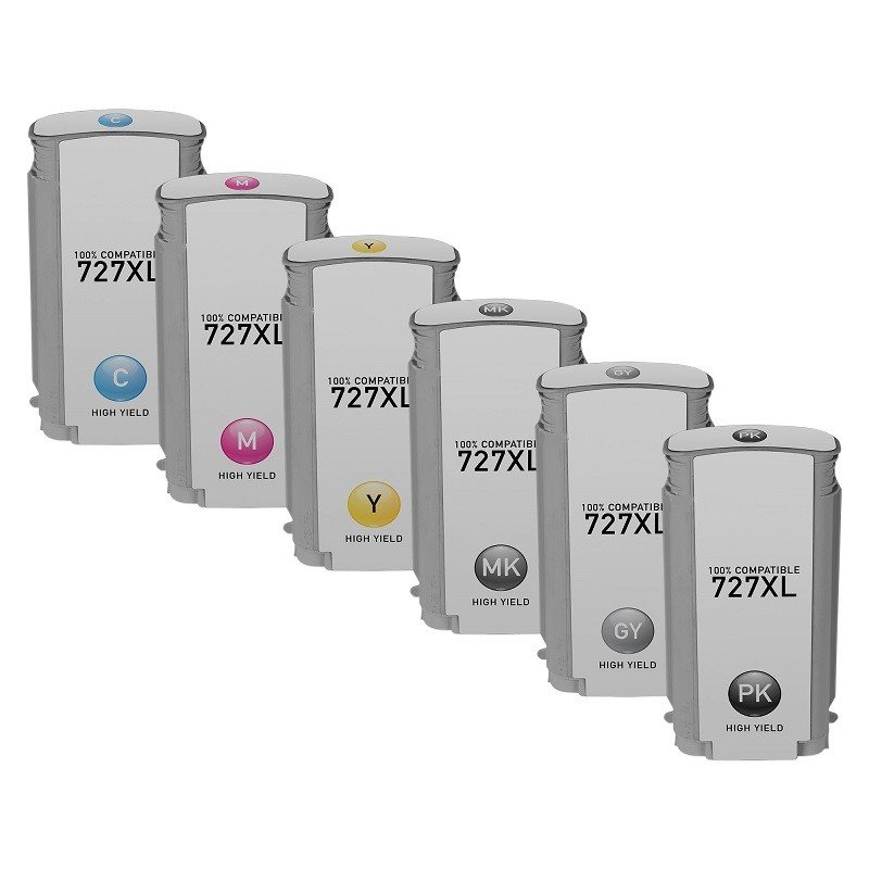 Pack 6 Tinteiros Compatível HP N727XL