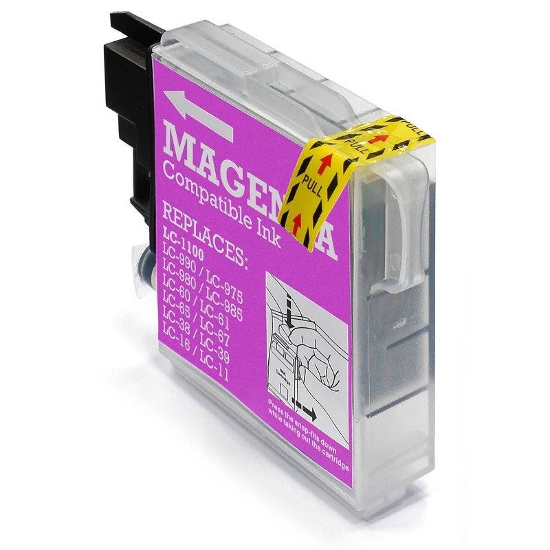 Tinteiro Compatível Brother LC980/LC985/LC1100 Magenta Tinteiro Compatível Brother LC980/LC985/LC1100 Magenta