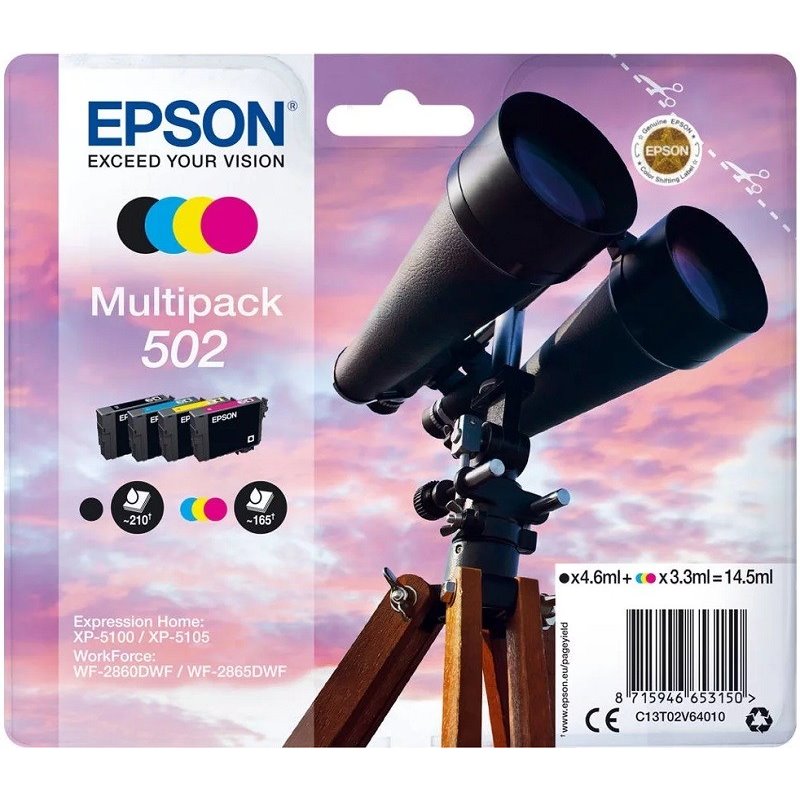 Pack Tinteiros Original Epson 502 Pack Tinteiros Original Epson 502