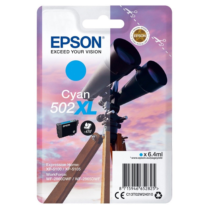 Tinteiro Original Epson 502XL Ciano