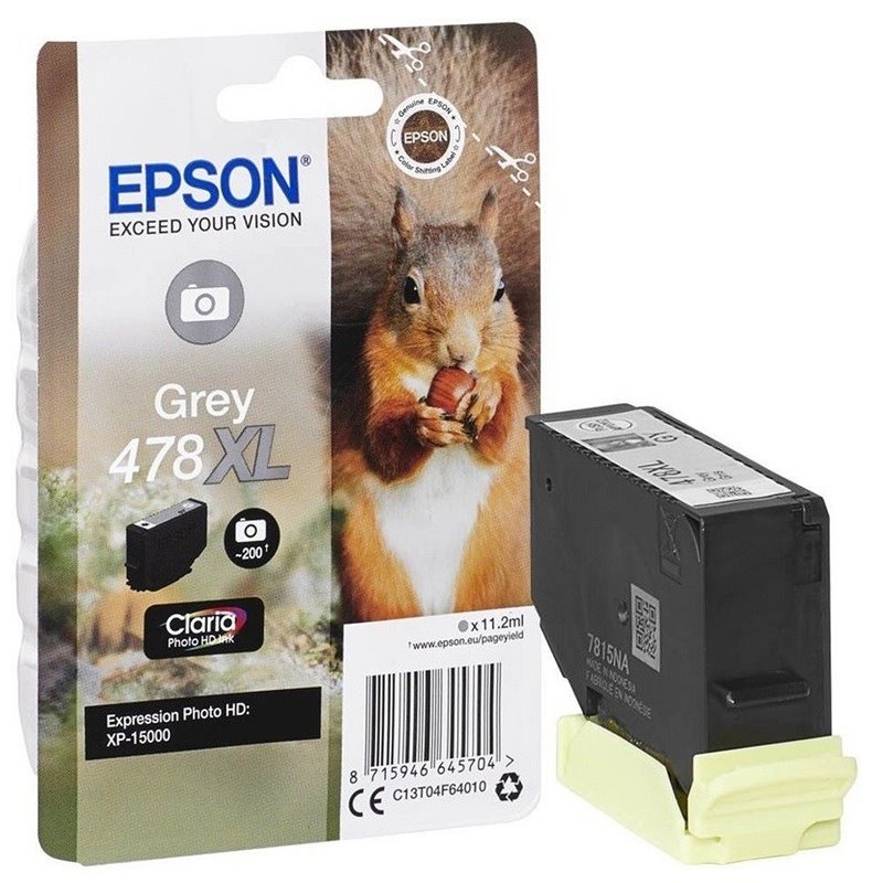 Tinteiro Original Epson 478XL Cinzento