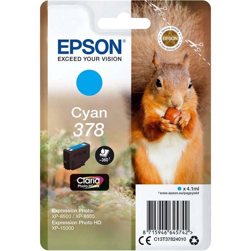 Tinteiro Original Epson 378 Ciano