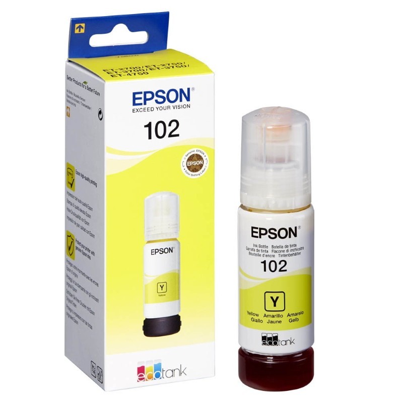 Tinteiro Original Epson EcoTank 102 Amarelo