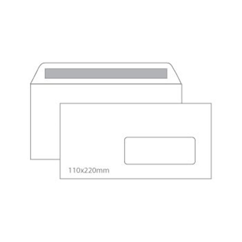 Envelopes 110X220mm c/janela