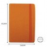 Bloco de Notas Pautado 21,5x14,5cm Semi Pele Amarelo 116 Folhas