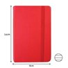 Bloco Notas Pautado 14x9cm Semi Pele Vermelho 116 Fls