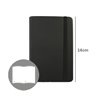 Bloco de Notas Liso 14x9cm Semi Pele Preto 116 Folhas