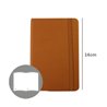 Bloco de Notas Liso 14x9cm Semi Pele Camel 116 Folhas