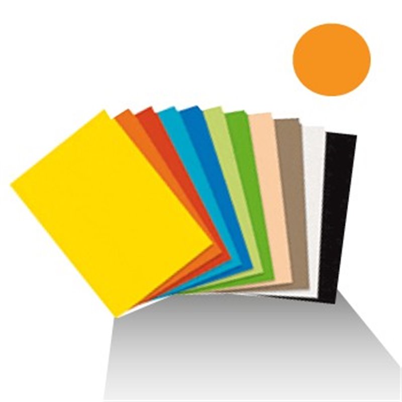 Cartolina 180gr 1 folha 50x65cm Laranja