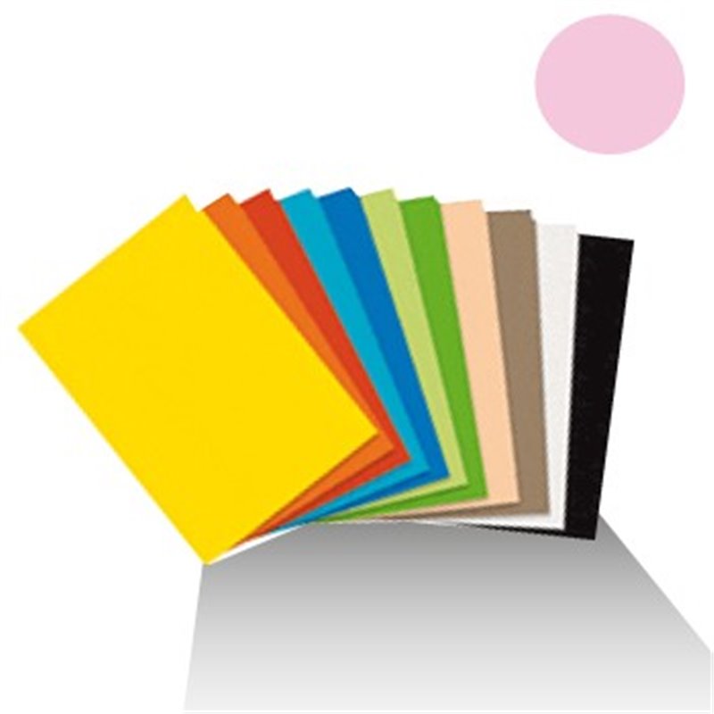 Cartolina 180gr 1 folha 50x65cm Rosa Palido