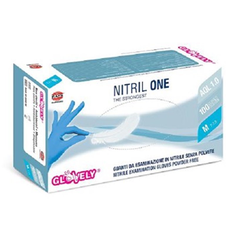 Luvas Nitrilo s/Pó Azul NITRIL ONE Azul M