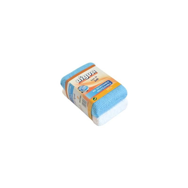 Esponja Poliuretano Forrado Microfibra 14x9cm Pack 2un