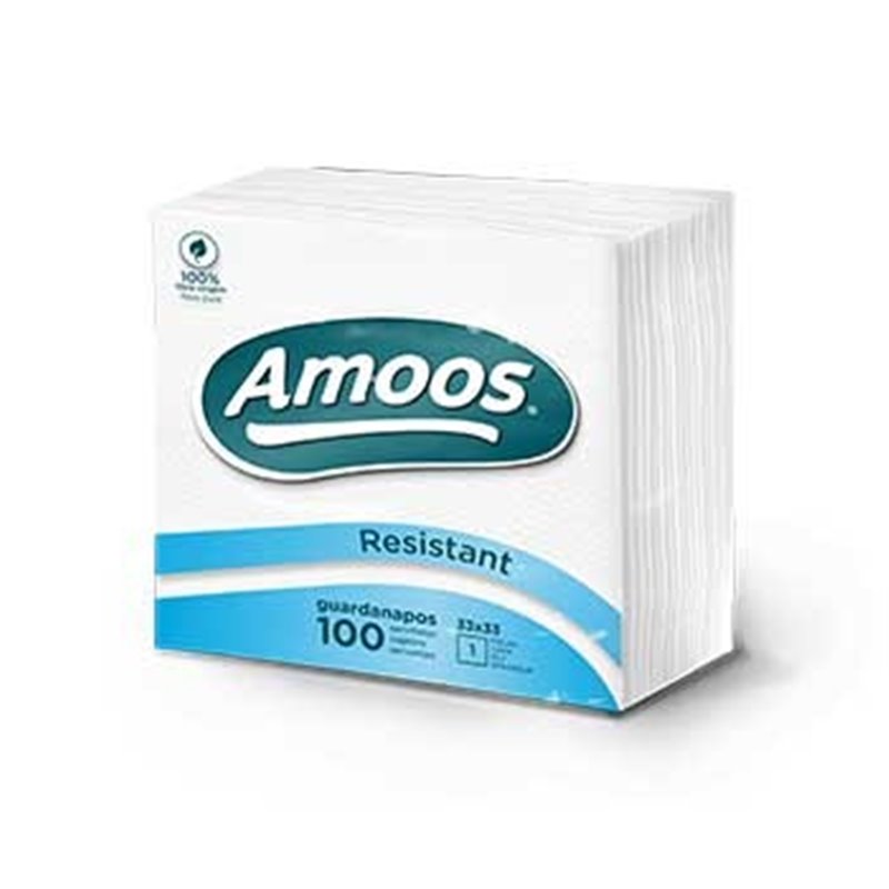 Guardanapos 33x33 1Fl Amoos 100un