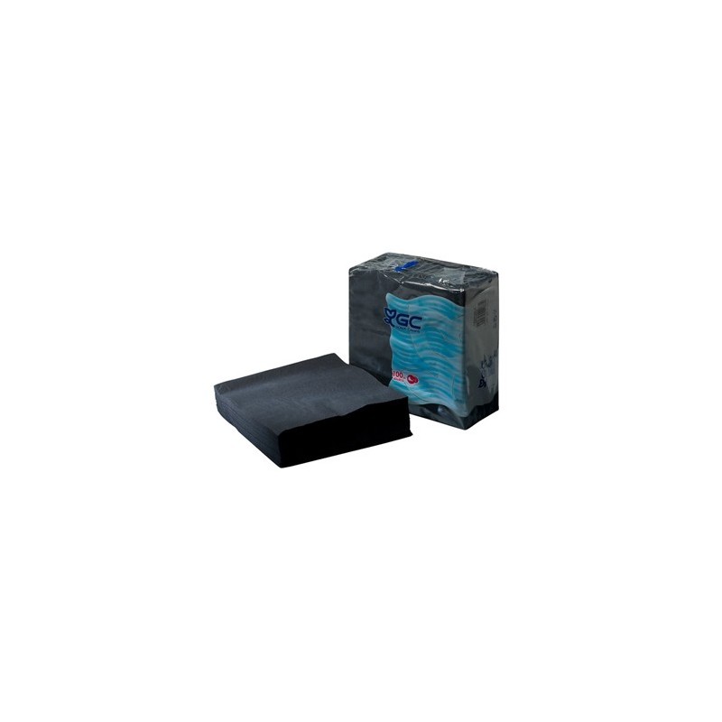 Guardanapos 33x33 2fls P&P Preto 50un