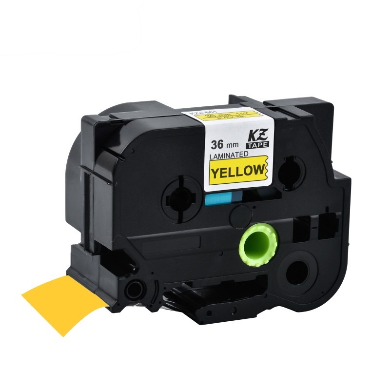 Etiqueta Laminada TZe661 36mm Preto/Amarelo Etiqueta Laminada TZe661 36mm Preto/Amarelo