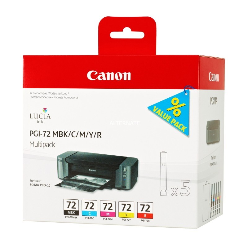 Pack Tinteiros Original Canon PGI72 5 Cores Matte