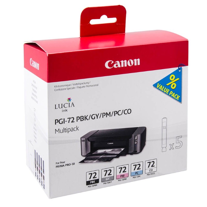 Pack Tinteiros Original Canon PGI72 5 Cores Photo Pack Tinteiros Original Canon PGI72 5 Cores Photo