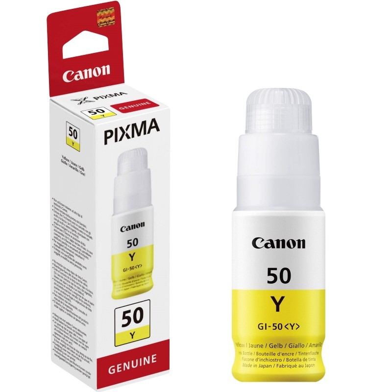 Tinteiro Original Canon GI50 Amarelo (Garrafa)