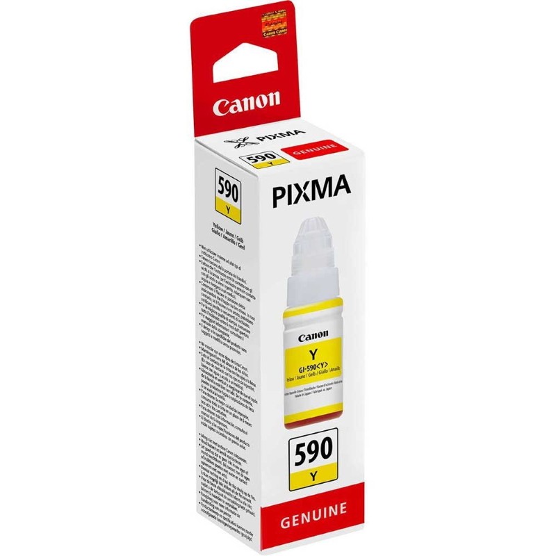Tinteiro Original Canon GI590 Amarelo (Garrafa)