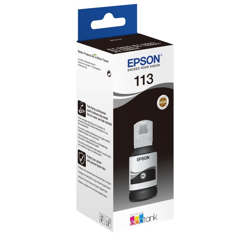 Tinteiro Original Epson EcoTank 113 Preto
