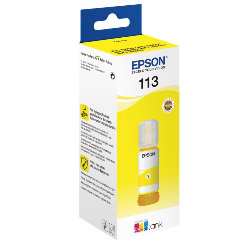Tinteiro Original Epson EcoTank 113 Amarelo
