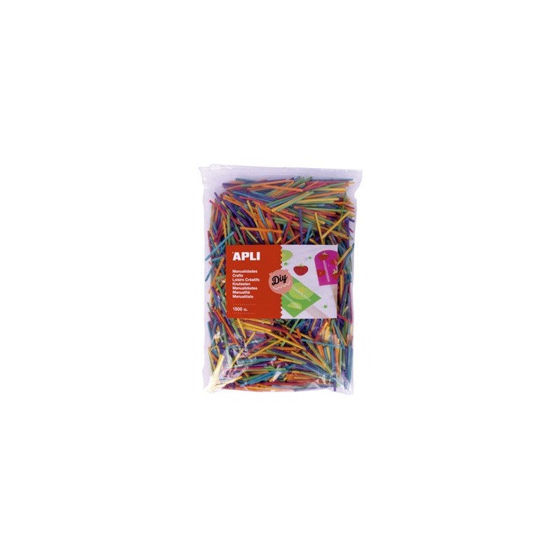 Mini Palitos de Madeira Cores Sortidas 1500un