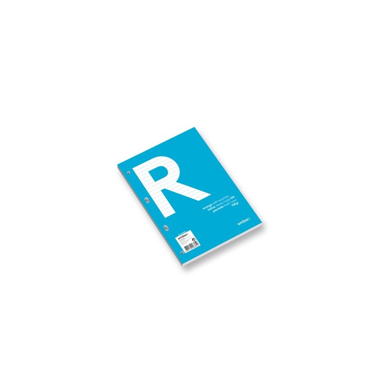 Recarga Papel Ambar School A4 Pautado 100gr 100 Folhas