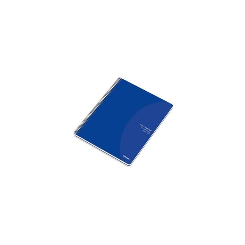 Caderno Espiral Ambar Azul A4 Quadriculado 70gr 80 Folhas