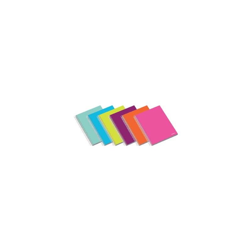 Caderno Espiral Capa Dura Ambar School A5 Quadriculado 70gr 100Fls
