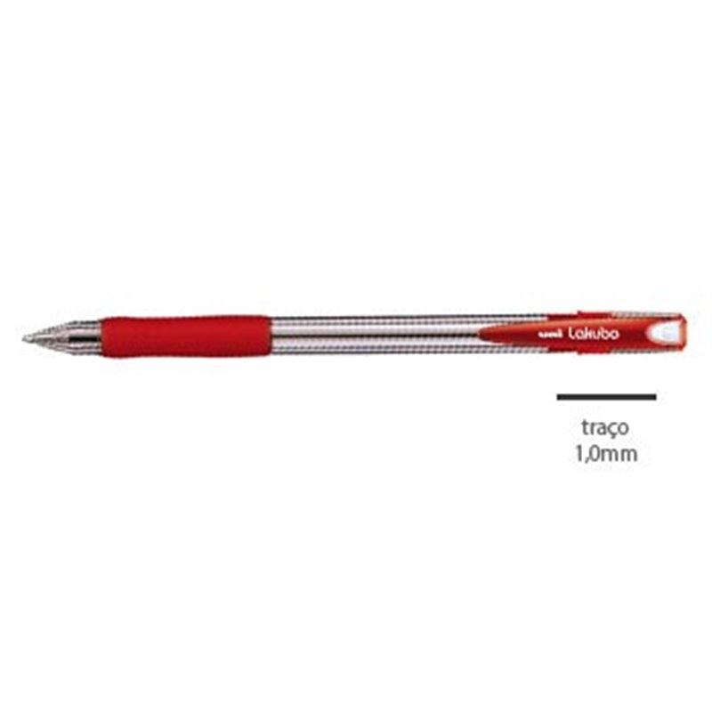Esferográfica Uni Lakubo Vermelho 1,0mm