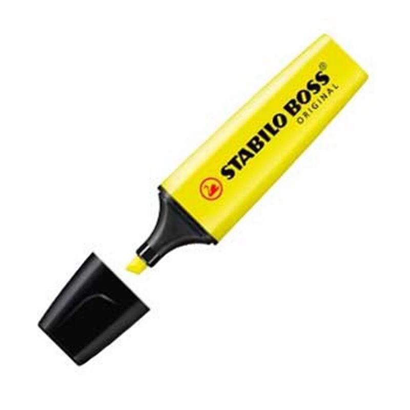 Marcador Fluorescente Stabilo Boss Amarelo 10un