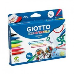 Marcadores Tecidos Giotto 6 cores