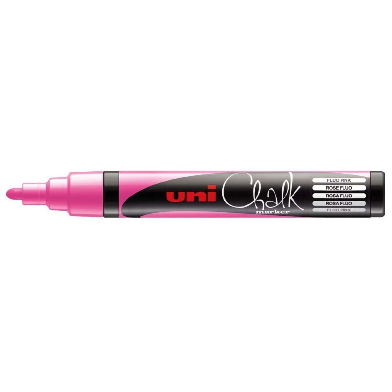Marcador Uniball ChalkGlass1.8mm Rosa Fluorescente
