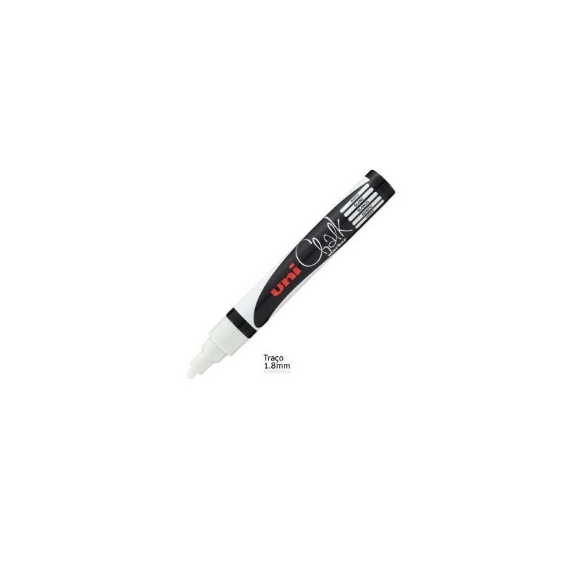 Marcador Uniball ChalkGlass 1.8mm Branco