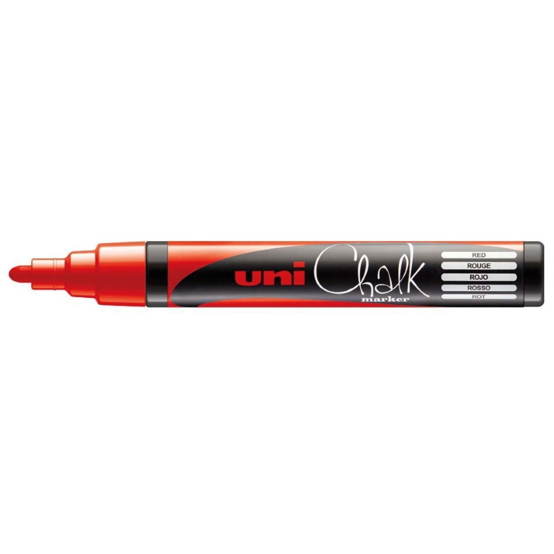 Marcador Uniball ChalkGlass 1.8mm Vermelho