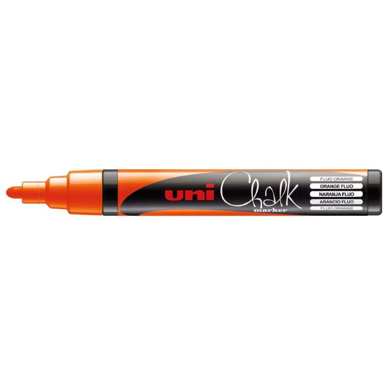 Marcador Uniball ChalkGlass 1.8mm Laranja