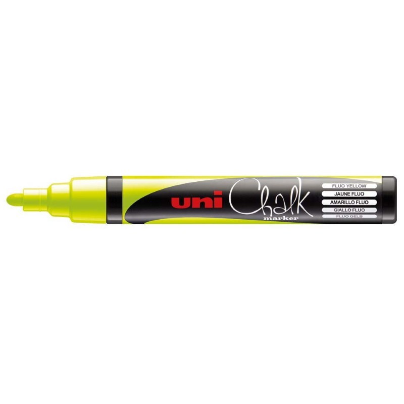Marcador Uniball ChalkGlass 1.8mm Amarelo Fluorescente