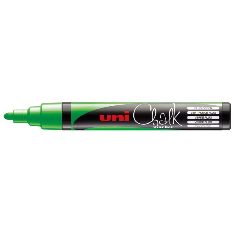 Marcador Uniball ChalkGlass 1.8mm Verde Fluorescente