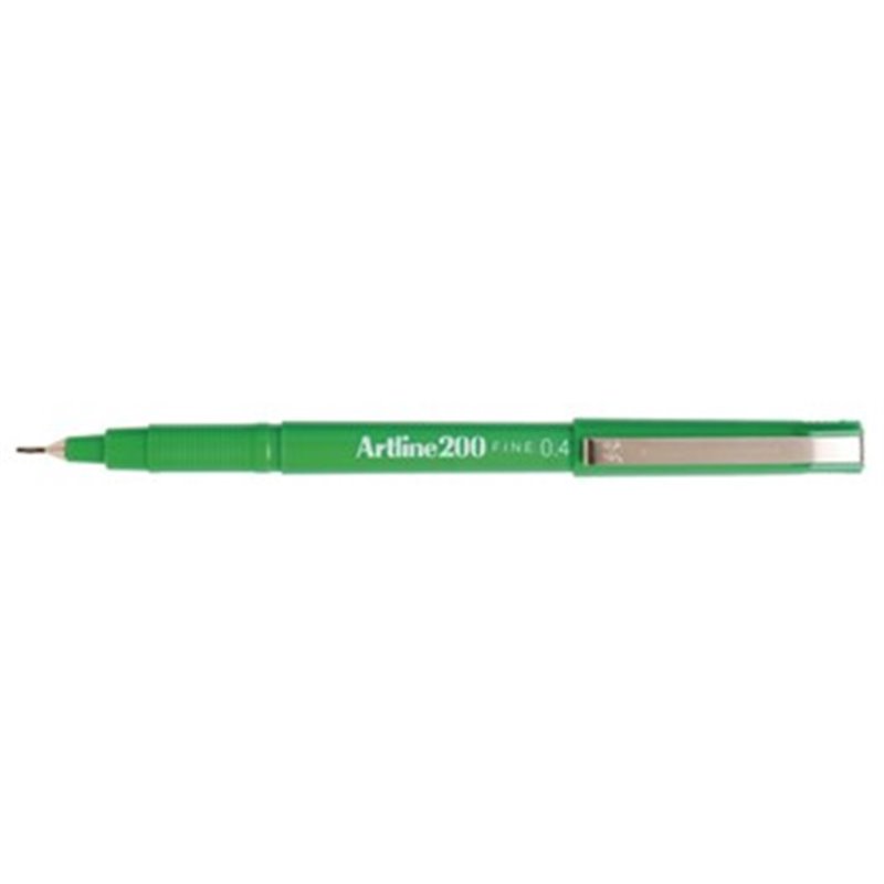 Marcador Fino Artline 200 Verde 0,3mm 12un