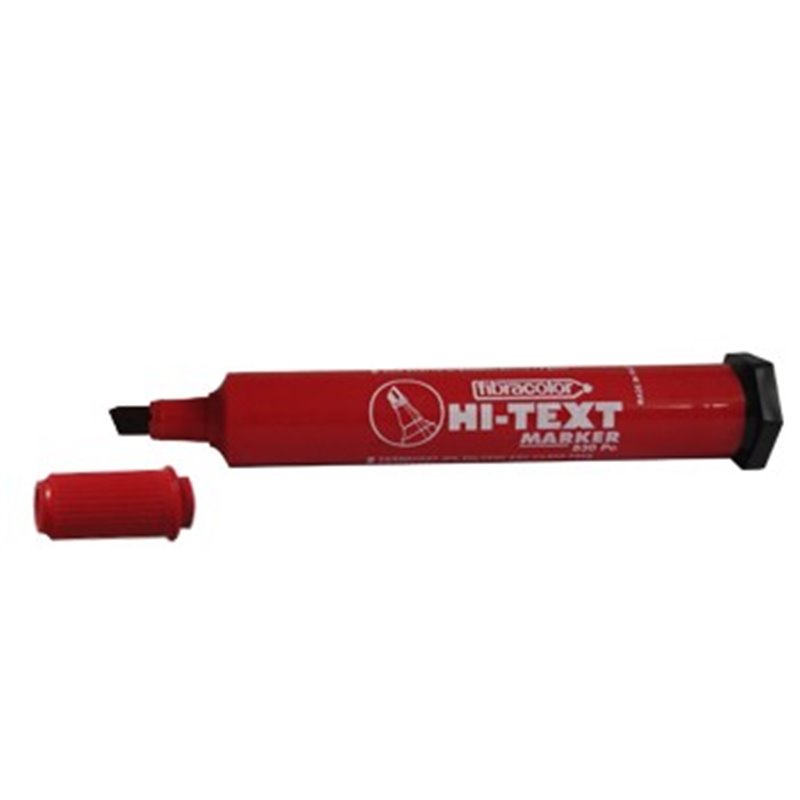 Marcador Grosso Hi-Text Marker Ponta Biselada Vermelho