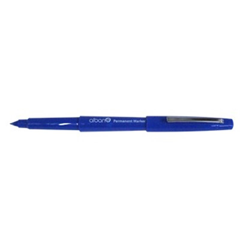 Marcador Permanente Médio Ponta Nylon Azul