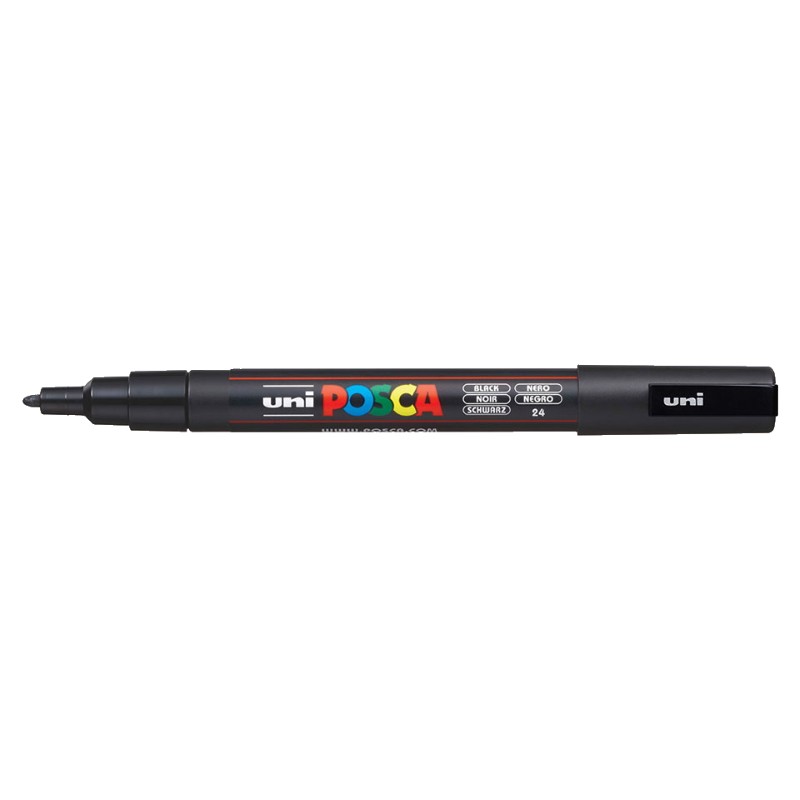 Marcador Uniball Posca PC3M 0,9mm Preto